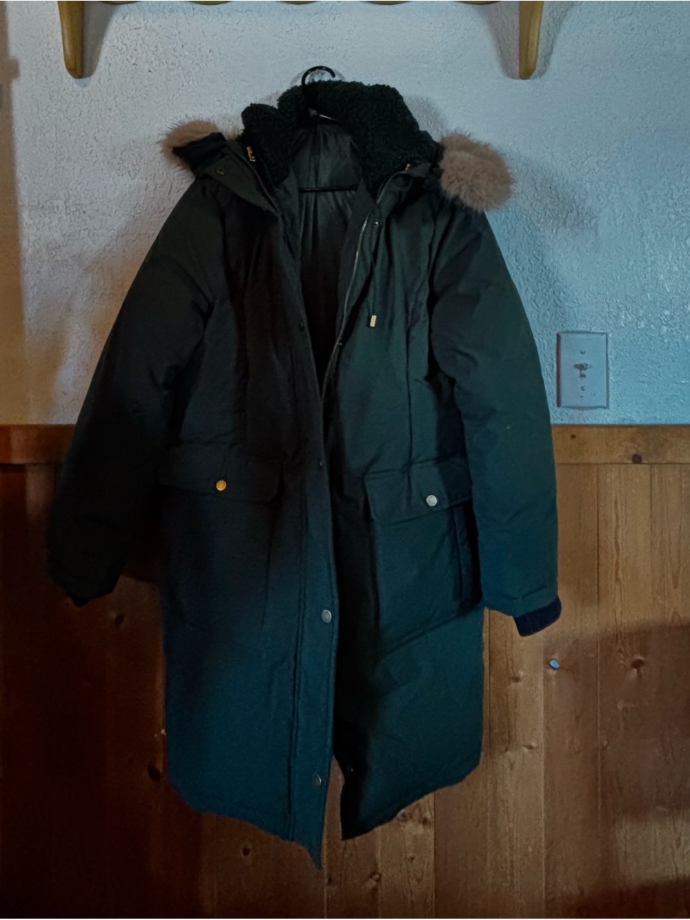 St. John's Bay Dark Green Puffer Jacket